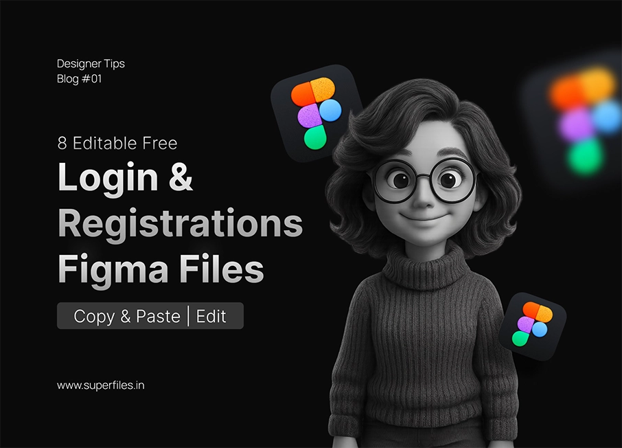 10 Free Figma login and registration screen designs ready to copy and paste