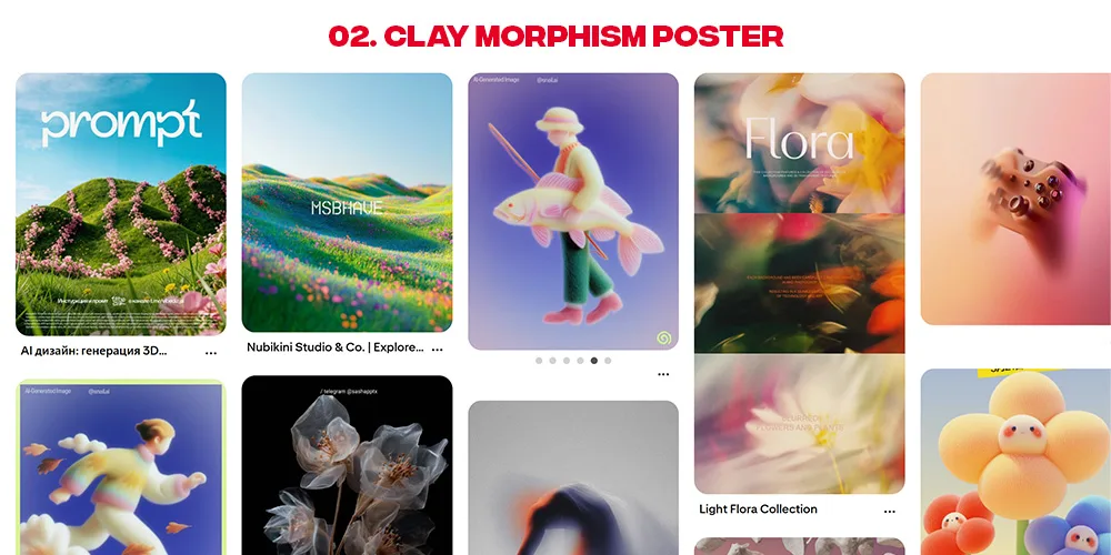 Claymorphism Poster Style Inspiration