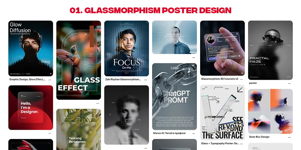 Glassmorphism Poster Style Inspiration