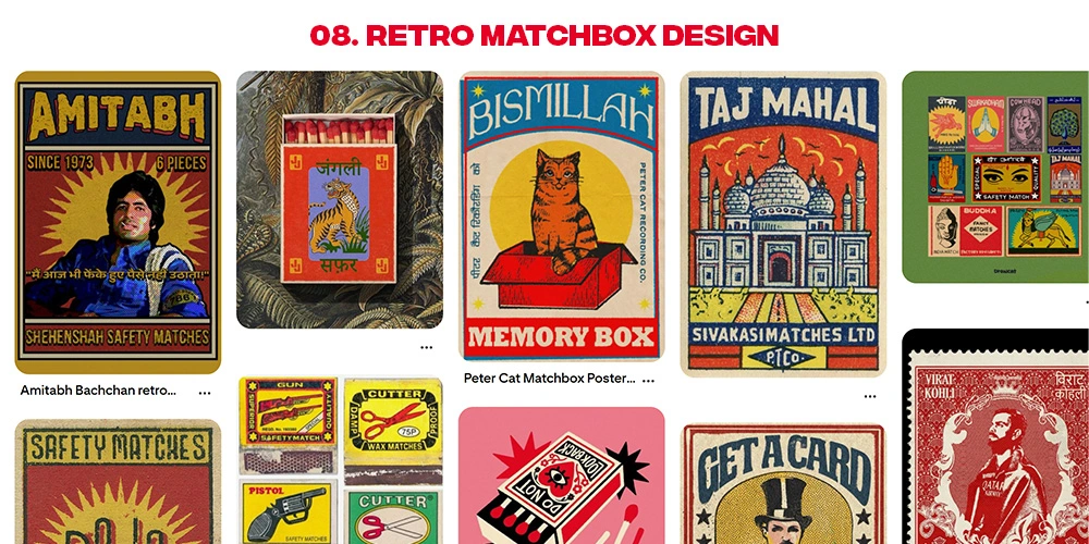 Retro Matchbook Art Style Inspiration