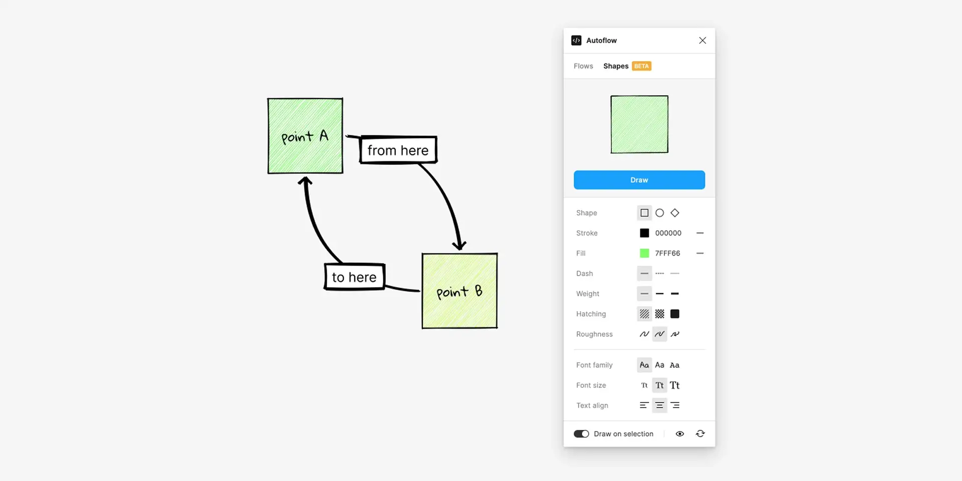 Autoflow plugin showing automatic user flow arrows and frame connections