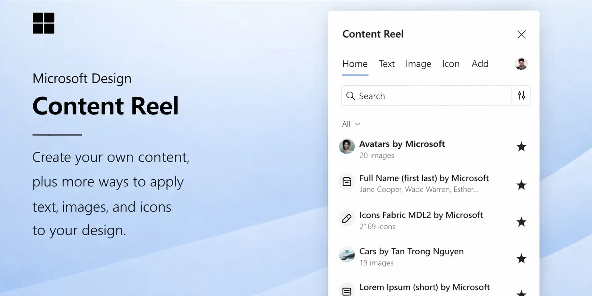 Content Reel plugin showing real data generation for names, addresses and photos