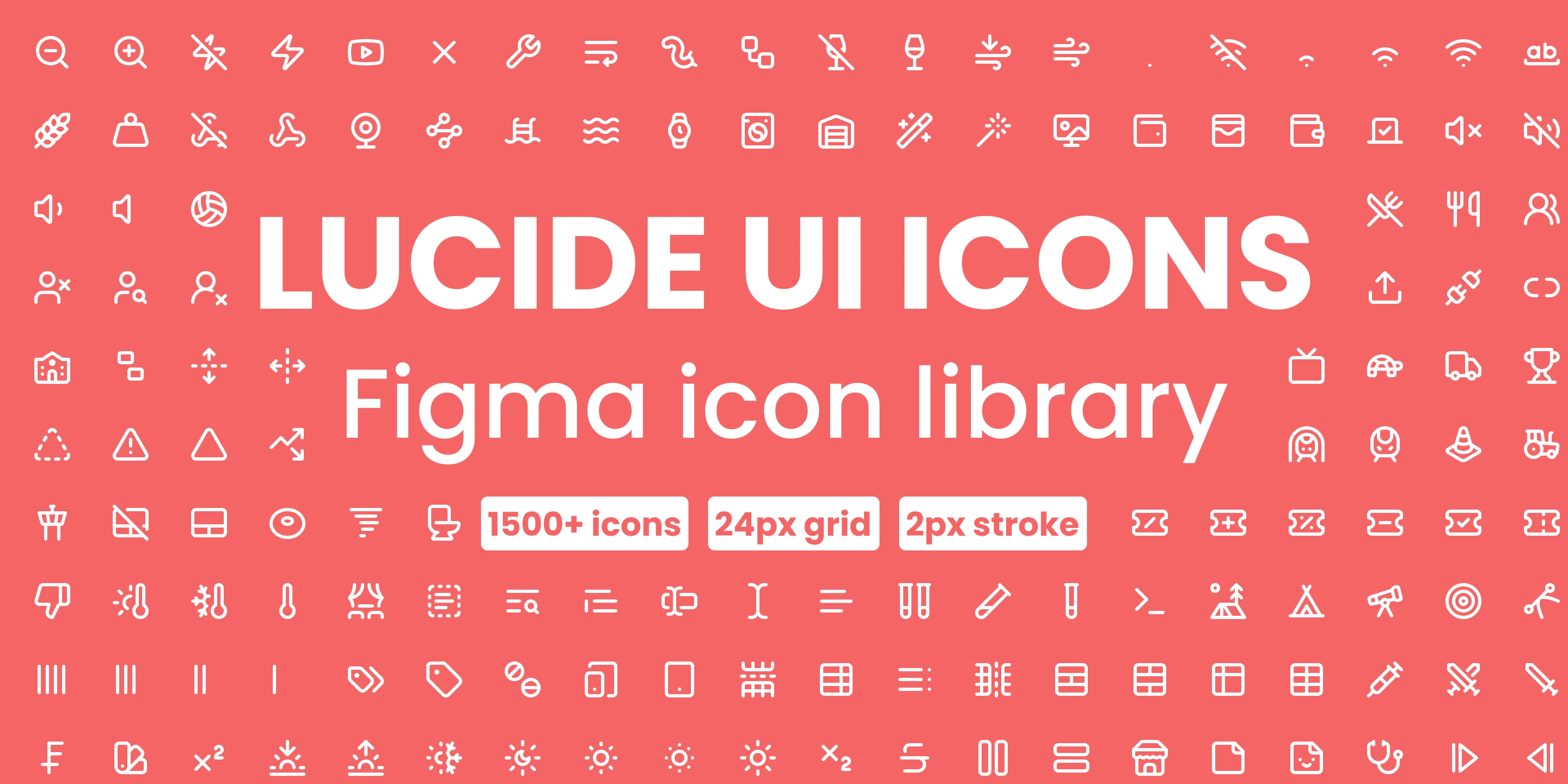 Lucide icon library with clean stroke-based designs