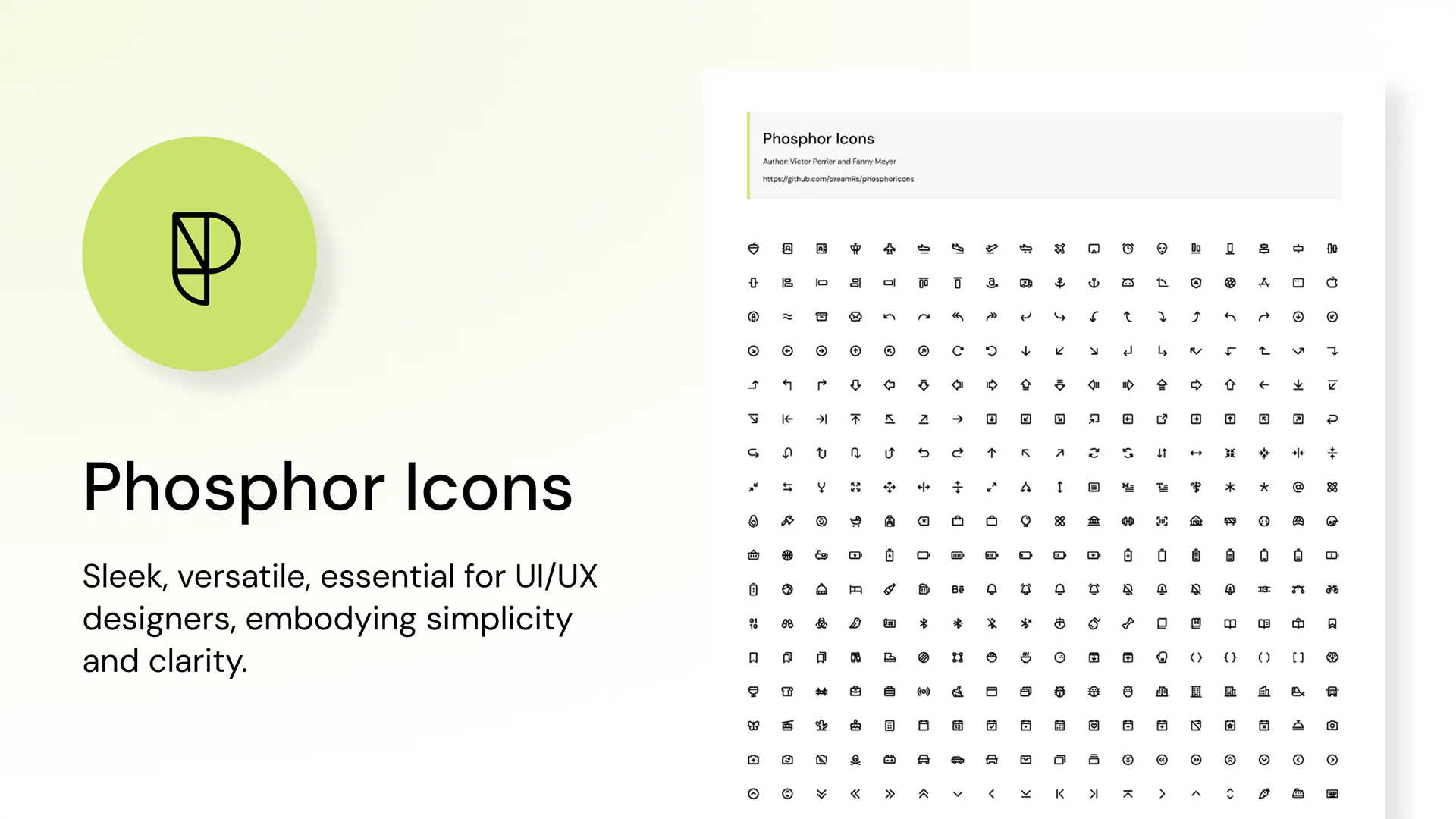 Phosphor Icons showing 6 different weight variations