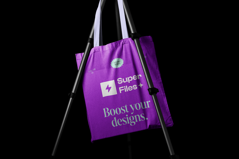 FREE Tote Bag with Brand Logo Mockup in Studio - Download at Superfiles.in