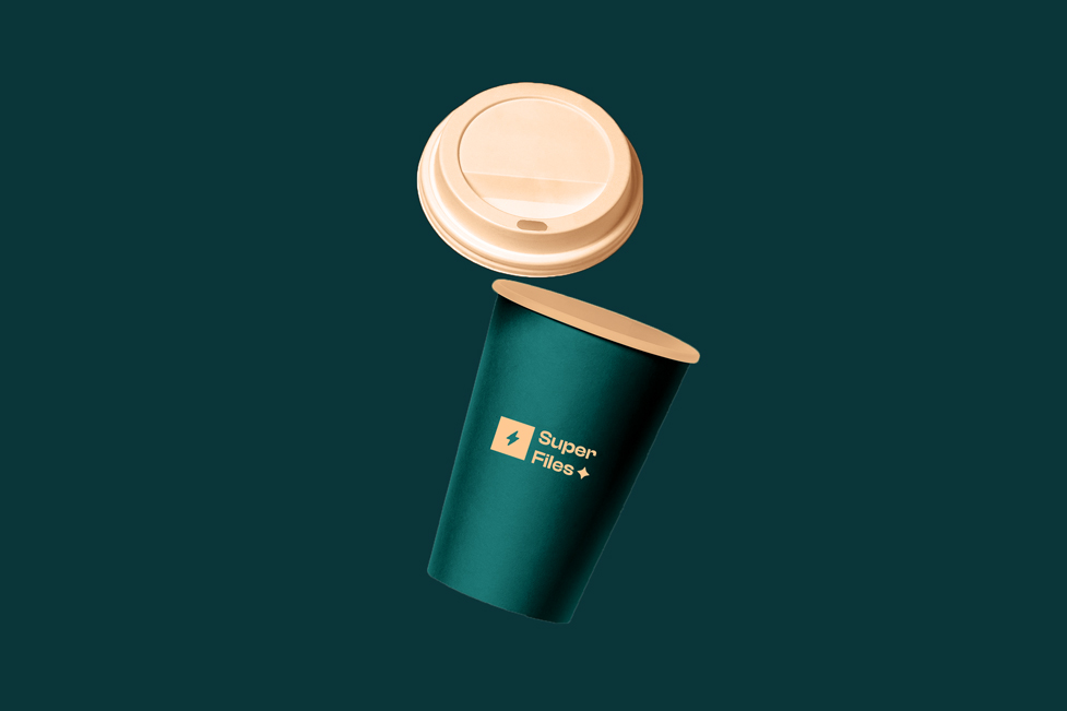 Free Floating Paper Cup with Logo Mockup for Your Designs