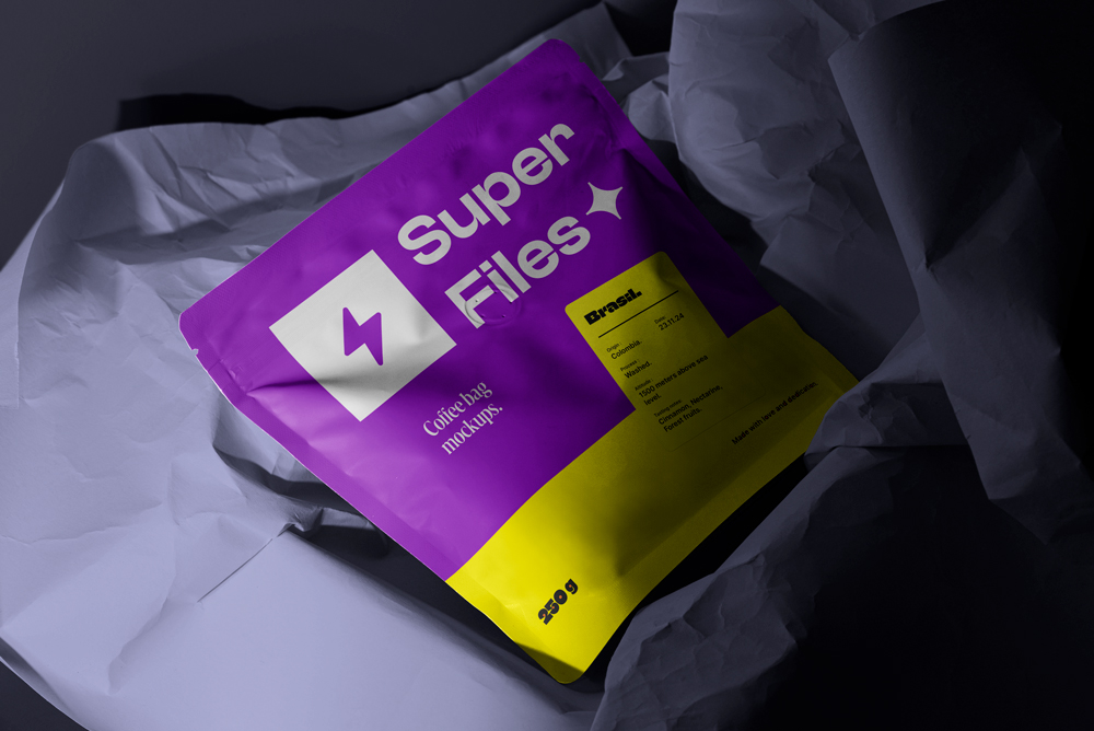 Free Coffee Bag Mockup PSD - Download at Superfiles.in